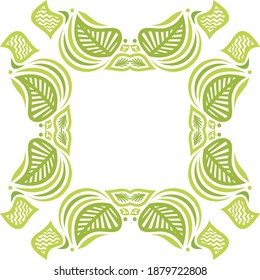 Decorative nature frame. Vector illustration