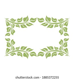 Decorative nature frame. Vector illustration