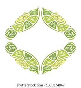 Decorative nature frame. Vector illustration