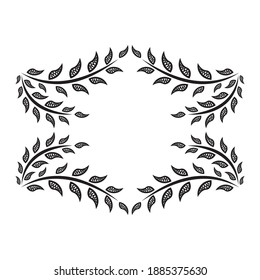 Decorative nature frame. Vector illustration