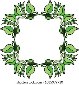 Decorative nature frame. Vector illustration