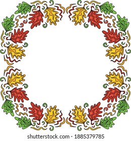 Decorative nature frame. Vector illustration