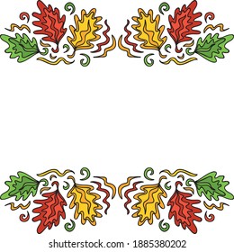 Decorative nature frame. Vector illustration