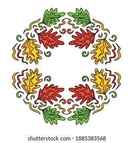 Decorative nature frame. Vector illustration
