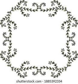 Decorative nature frame. Vector illustration