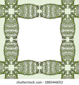Decorative nature frame. Vector illustration