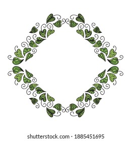 Decorative nature frame. Vector illustration