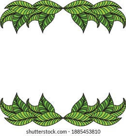 Decorative nature frame. Vector illustration