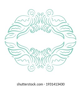 Decorative nature frame. Vector illustration