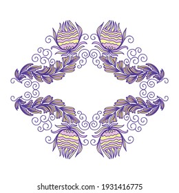Decorative nature frame. Vector illustration