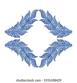 Decorative nature frame. Vector illustration