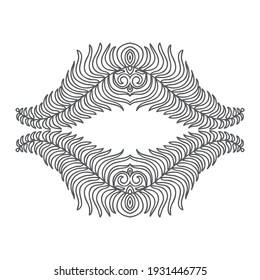 Decorative nature frame. Vector illustration