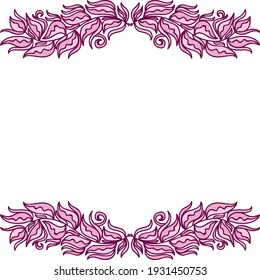Decorative nature frame. Vector illustration