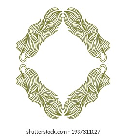 Dekorativer Naturrahmen. Vektorgrafik
