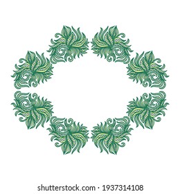 Decorative nature frame. Vector illustration