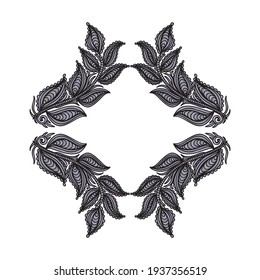 Marco de naturaleza decorativa. Ilustración del vector