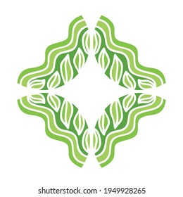 Decorative nature frame. Vector illustration