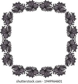Decorative nature frame. Vector illustration