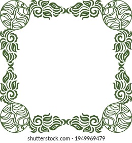 Decorative nature frame. Vector illustration