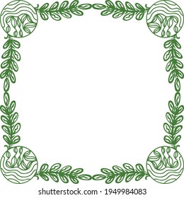 Decorative nature frame. Vector illustration