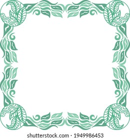 Decorative nature frame. Vector illustration