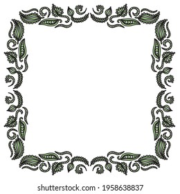 Marco de naturaleza decorativa. Ilustración del vector