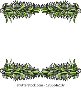 Marco de naturaleza decorativa. Ilustración del vector