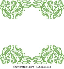 Decorative nature frame. Vector illustration