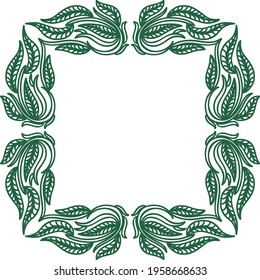 Decorative nature frame. Vector illustration