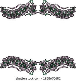 Decorative nature frame. Vector illustration