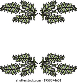 Marco de naturaleza decorativa. Ilustración del vector