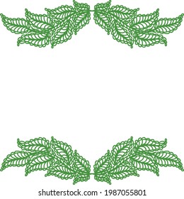 Decorative nature frame. Vector illustration
