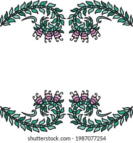 Marco de naturaleza decorativa. Ilustración del vector