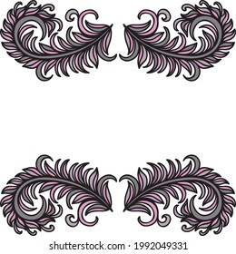 Marco de naturaleza decorativa. Ilustración del vector