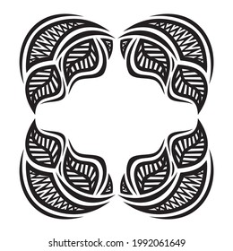 Decorative nature frame. Vector illustration
