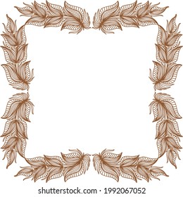 Decorative nature frame. Vector illustration