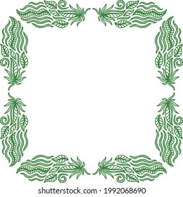 Decorative nature frame. Vector illustration