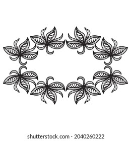 Marco de naturaleza decorativa. Ilustración del vector