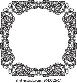 Marco de naturaleza decorativa. Ilustración del vector