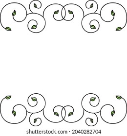 Marco de naturaleza decorativa. Ilustración del vector