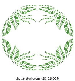 Decorative nature frame. Vector illustration