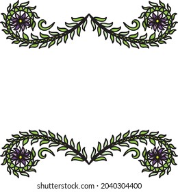 Decorative nature frame. Vector illustration