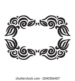 Decorative nature frame. Vector illustration