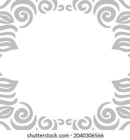 Decorative nature frame. Vector illustration