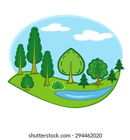 Decorative nature landscape background