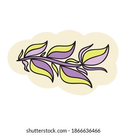 Dekoratives Naturmuster. Vektorgrafik