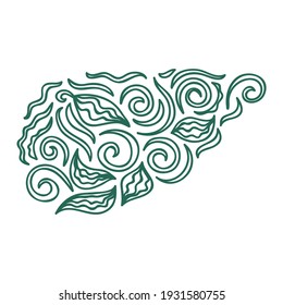 Patrón de la naturaleza decorativa. Ilustración del vector