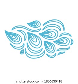 Decorative nature pattern of water drops. Vector illustration