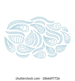 Decorative nature pattern of water drops. Vector illustration
