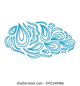Decorative nature pattern of water drops. Vector illustration